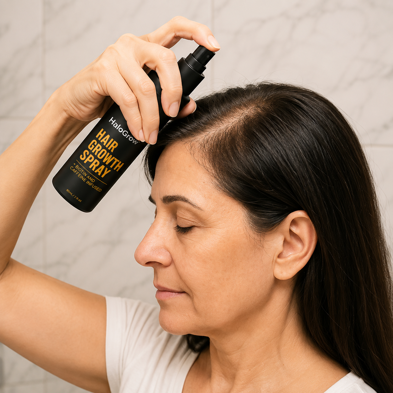 Illustration of HaloGrow scalp application